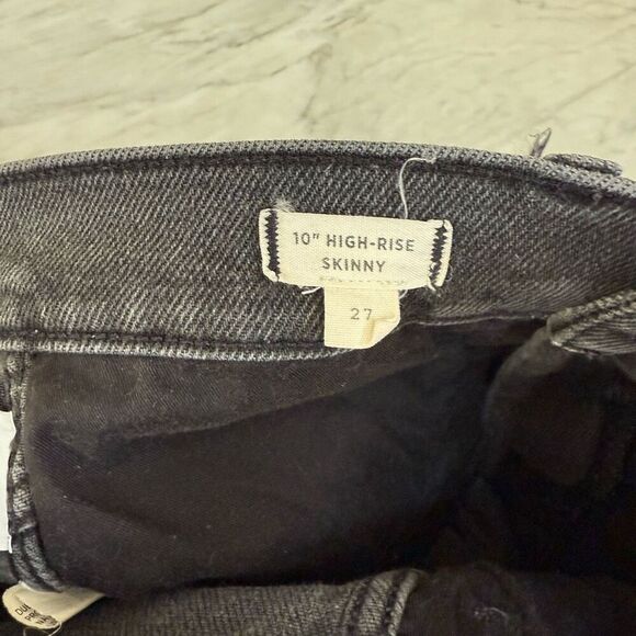 Madewell 10” high rise skinny washed black jeans size 27 - Picture 4 of 9